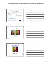 Instructions for Submitting Forms for ASHA Ceus the Metalinguistic