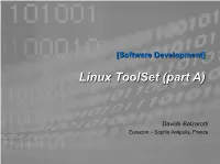Linux Toolsettoolset (Part(Part A)A)