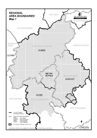 REGIONAL AREA BOUNDARIES Map 1