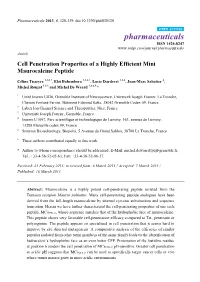 Cell Penetration Properties of a Highly Efficient Mini Maurocalcine Peptide