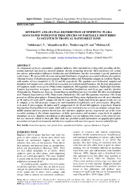 Diversity and Spatial Distribution of Epiphytic Flora Associated with Four Tree Species of Partially Disturbed Ecosystem in Tropical Rainforest Zone