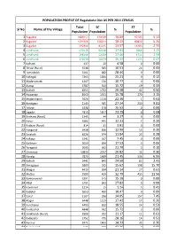 Sl No Name of the Village Total Population SC Population % ST