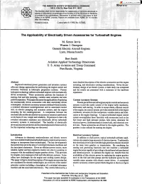The Applicability of Electrically Driven Accessories for Turboshaft Engines