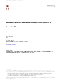 Wind Resource Assessment Using the Wasp Software (DTU Wind Energy E-0135)