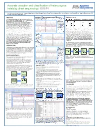 Accurate Detection and Classification of Heterozygous Indels by Direct Sequencing / 1550/F4