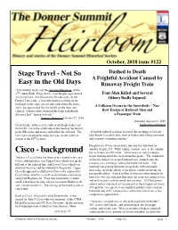 Donner Summit Heirloom October, 2018 Issue