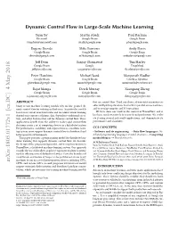 Dynamic Control Flow in Large-Scale Machine Learning