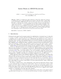 Linear Biases in AEGIS Keystream