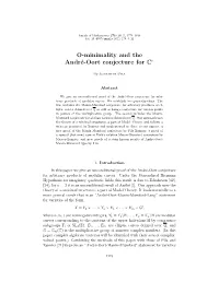 O-Minimality and the André-Oort Conjecture for Cn