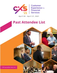 Past Attendee List