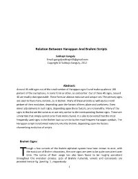 Relation Between Harappan and Brahmi Scripts