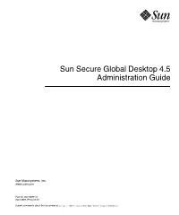 Sun Secure Global Desktop 4.5 Administration Guide