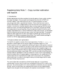 Supplementary Note 1 - Copy Number Estimation with Fastcn