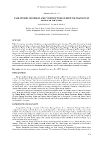 A-111 Case Studies on Design and Construction of Deep