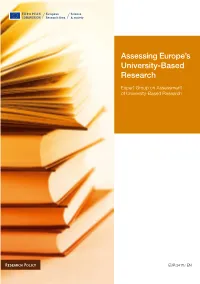 Assessing Europe's University-Based Research