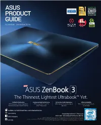 ASUS Product Guide | NOVEMBER - DECEMBER 2016 3 2-In-1 Notebook Series