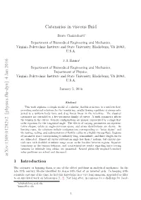 Catenaries in Viscous Fluid Arxiv:1509.01282V2 [Physics.Flu
