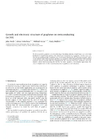 Growth and Electronic Structure of Graphene on Semiconducting Ge(110)