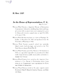 H. Res. 1327 in the House of Representatives, U