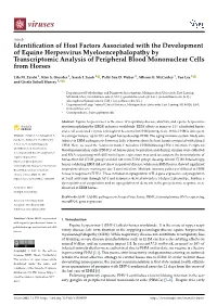 Identification of Host Factors Associated with the Development Of