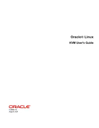 Oracle® Linux KVM User's Guide