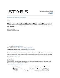 Phase-Locked Loop Based Oscillator Phase Noise Measurement Technique