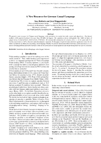 A New Resource for German Causal Language