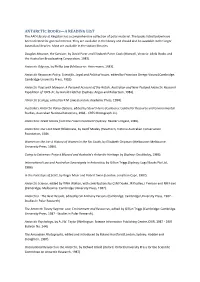 ANTARCTIC BOOKS—A READING LIST the AAD Library at Kingston Has a Comprehensive Collection of Polar Material