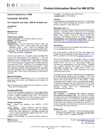 BEI Resources Product Information Sheet Catalog No. NR-52726