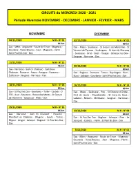 CIRCUITS Du MERCREDI 2020 - 2021
