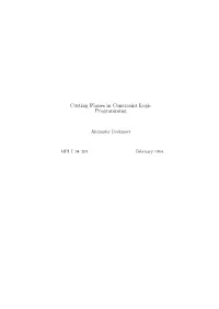 Cutting Planes in Constraint Logic Programming