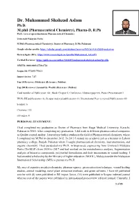 Dr. Muhammad Shahzad Aslam Ph.D