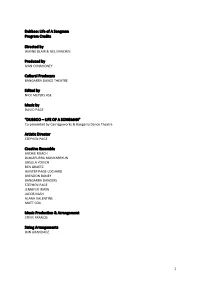 Dubboo Life of a Songman Program Credits