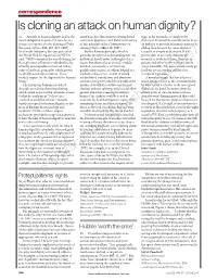 Is Cloning an Attack on Human Dignity?