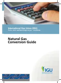Natural Gas Conversion Guide