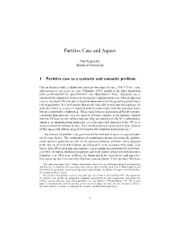 Partitive Case and Aspect