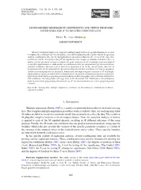 Standardized Regression Coefficients and Newly Proposed Estimators for R2 in Multiply Imputed Data
