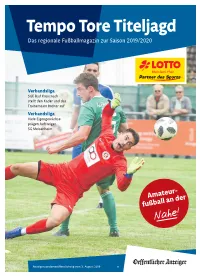Tempo Tore Titeljagd 2019/2020