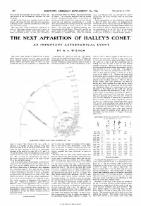 THE NEXT APPARITION of HALLEY's COMET'-X