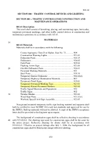 Traffic Control Devices and Lighting Section