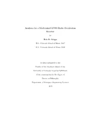 Analyses for a Modernized GNSS Radio Occultation Receiver