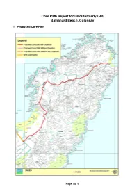 Core Path Report for D029 Formerly C48 Balnahard Beach, Colonsay