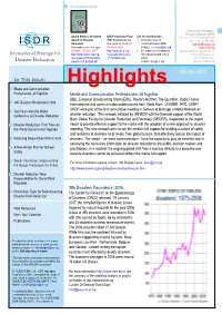 Highlights@Un.Org Nominations Are Now Open 15 March 2007 Contact: Cocchiglia@Un.Org Deadline: 29 June 2007 2