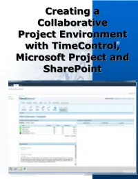 Integrating Timecontrol, Microsoft Project and Sharepoint