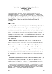 THE FATE of the CONSONANTAL ROOT and the BINYAN in OPTIMALITY THEORY Outi Bat-El Tel-Aviv University