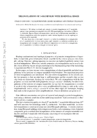 Triangulations of 3-Manifolds with Essential Edges