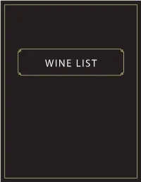 Wine List Sparkling