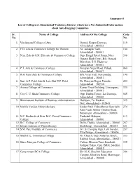 Annuxure-3 List of Colleges of Ahmedabad-Vadodara District