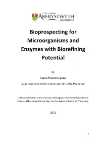 Bioprospecting for Microorganisms and Enzymes with Biorefining Potential