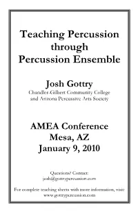 Teaching Through Percussion Ensemble